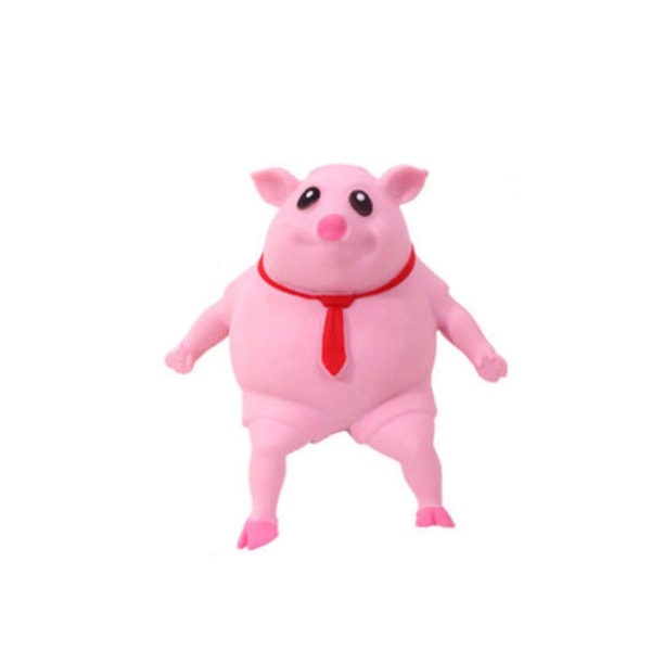 Rosa gris Squishy Toy Pig Squeeze Toyscute Pig Man Sensory Stress Toystress Reliever Leksak för barn och