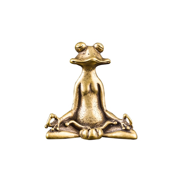 Retro røkelsebrenner røkelseholder messing sittende meditasjonsfrosk statue røkelsebrenner skrivebordsdekorasjon
