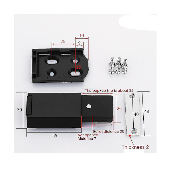 Heavy Duty Push Open Cabinet Hardware 8-Piece Magnetic Push Locks and Door Latch Locks -SJL