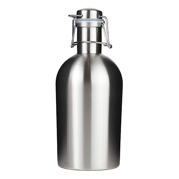 Rustfrit Stål Lækagesikker Flip Top Growler, Rustfrit Stål Ølgrowler, Holder Hjemmebrygget Frisk med Lufttæt Tætning
