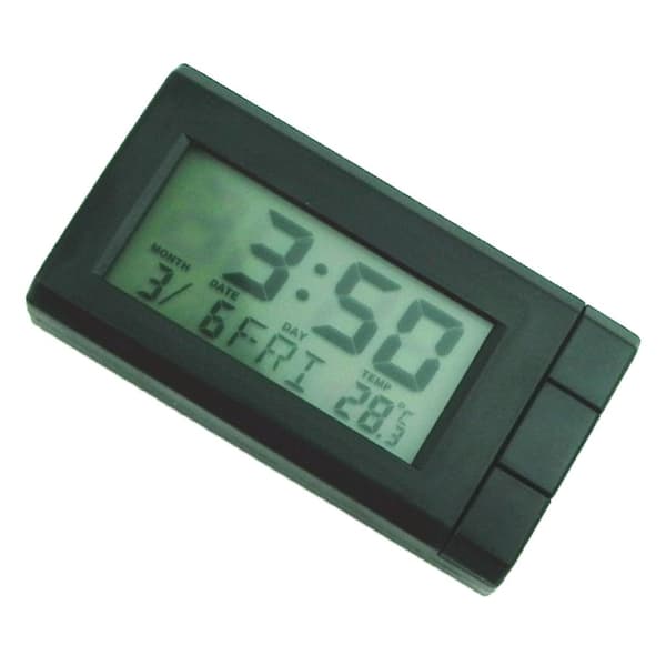 Termometer LCD Display Ur & Temperaturmåler Kalender Indendørs Udendørs Til Bil