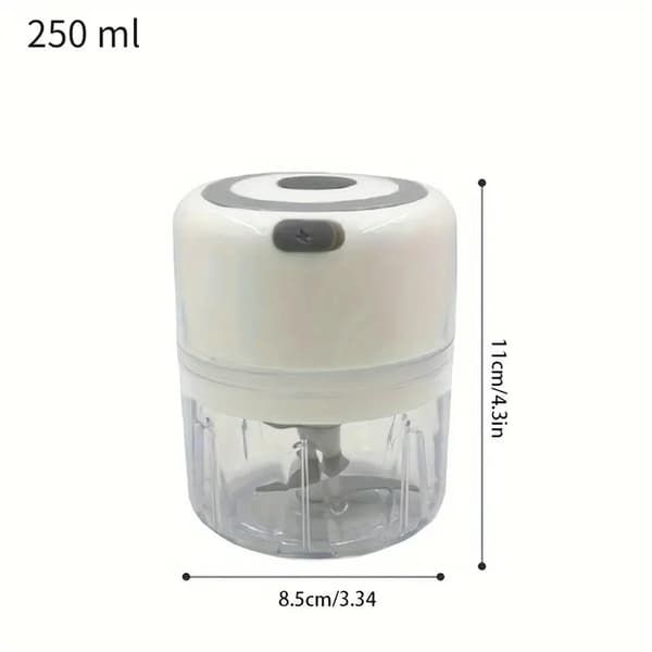 1. 250 ml kapacitet USB genopladelig foodprocessor Elektrisk rivejern Multi-Tool Flere farver