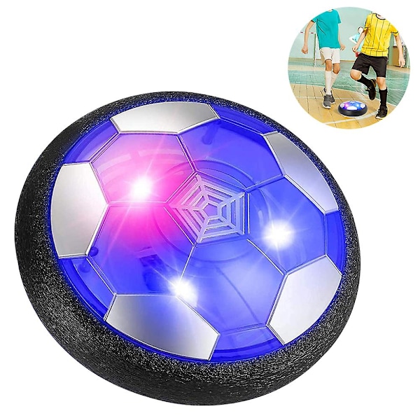 1 stk Hover Fotball, Luftdrevet Flytende Fotballdisk Med LED-Lys, Barnas Lekeball For Innendørs Og Utendørs Aktivitet, Beste Gave Til Gutter Og