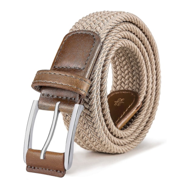 Vevd elastisk belte for menn og kvinner - flettet strekkbelte flerfarget 35mm