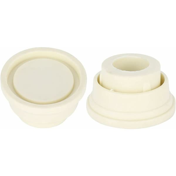 Gummibumpers för poolstegar, 2-pack poolstegsbumpers för säkerhetsutbyte (vit)