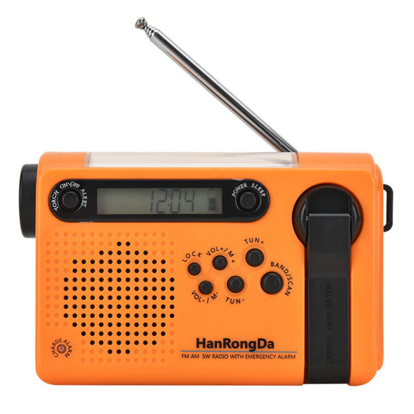 HRD-900 Nødradio Bærbar Full Band Lommelykt Utendørs Solar Charging Survival Radio for camping