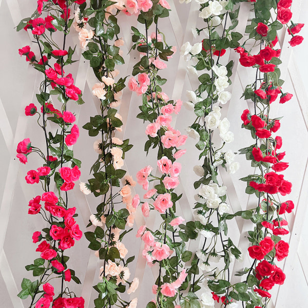 Rose Rotting Bröllop Dekoration Konstgjorda Blommor-Röd