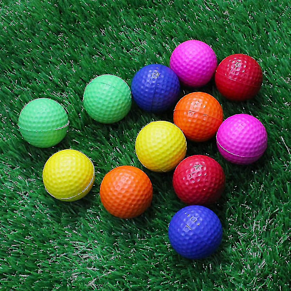 6 stk golfballer svamp praksis golfballer golf treningsballer regnbue myk skum hageballer