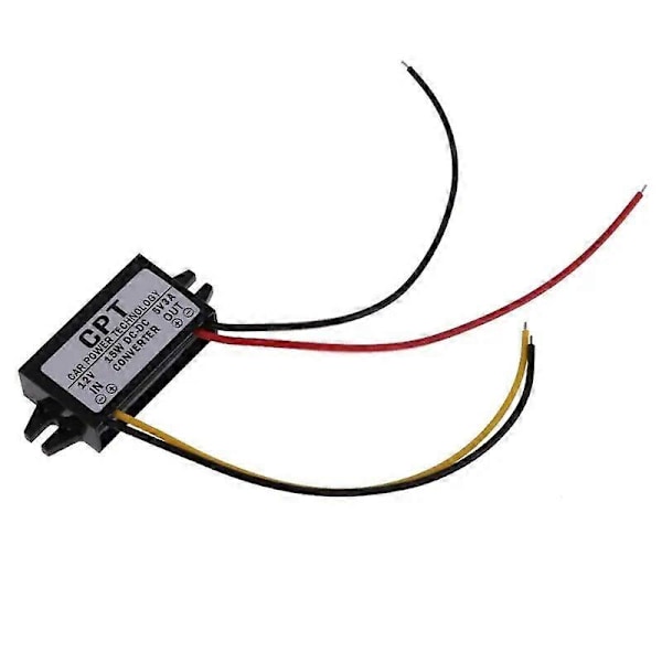 12V till 5V 3A 15W Nedtrappningsomvandlare DC till DC Regulator för GPS Bilstereo Radio LED-Display