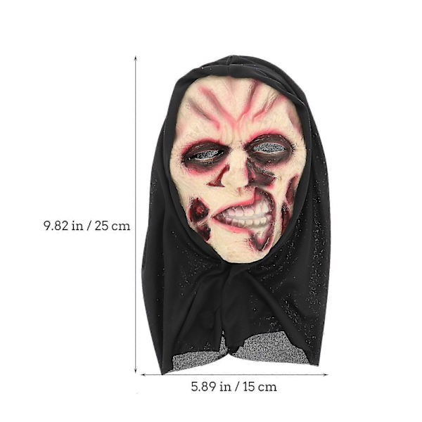 Prom Tiara Halloween-pääpanta Zombie-naamio Halloween-cosplay-tarvikkeet Kammiotemppu-naamio Baarin koriste
