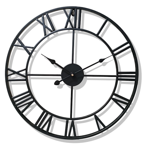 Veggklokke Retro - Svart Svart