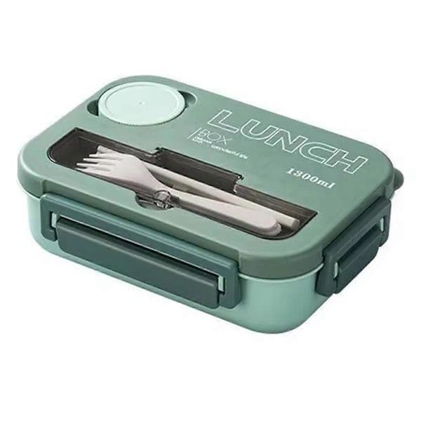 Bento Lounasrasia Ruokailuvälineillä, 4 Lokeroa, Tiivis, Mikroaaltouunin & Astianpesukoneen Kestävä Aikuisille ja