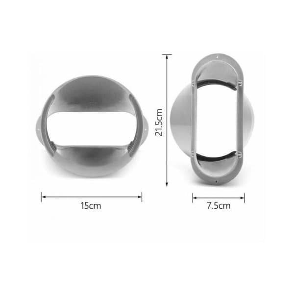 Fönsterslangadapter för luftkonditionering, 15 cm platt gränssnitt, glidkit för mobil luftkonditionering ROBOT MINIATURE