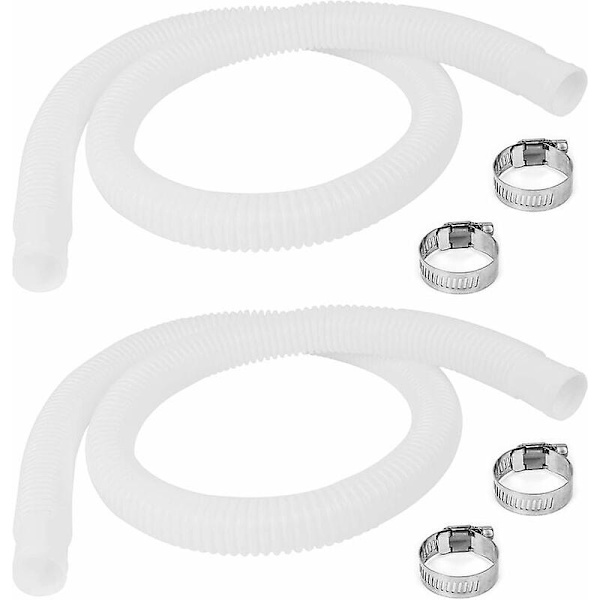 Reservedelsslange til Intex-poolpumpe - Tilbehør 1,25\" diameter og 59\" lang (pakke med 2)