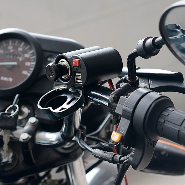 Motorcykel USB-laddare Telefon 12v Cigarruttag Dubbel USB Motorcykel Lättare Uttag Laddare Wa