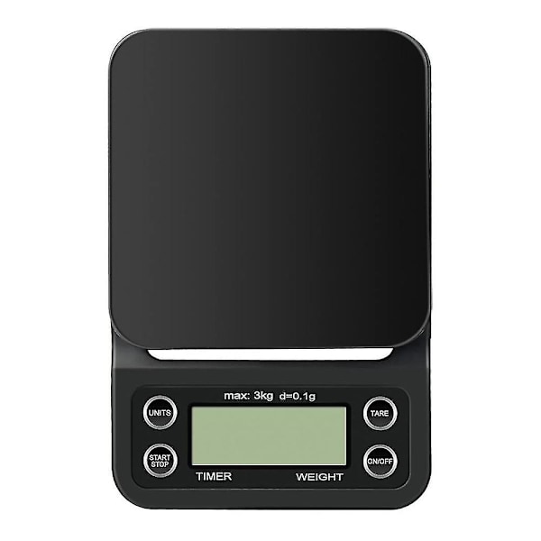 Digital kaffevåge med timer, multifunksjonell bærbar med display