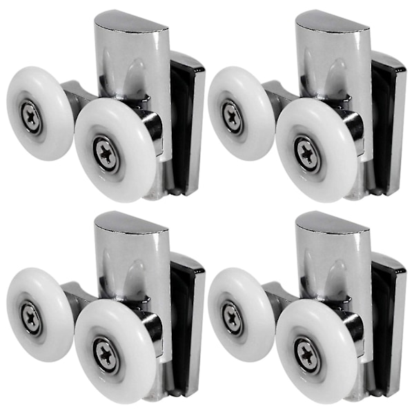 4 stk Dusjdørhjul 23mm Dusjdørruller Heavy Duty Sink Alloy Hjul For Både Flat Sliding