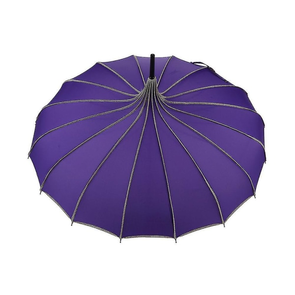 2024 - Vintage Pagoda Paraply Bröllopsfest Sol Regn UV-skyddande paraply