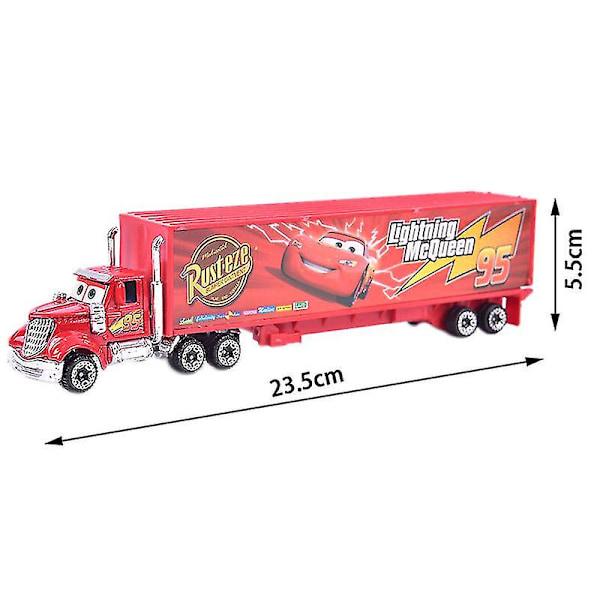 7 stk. Lightning Mcqueen Jackson Storm Mack Uncle lastebil Diecast metallbilmodell