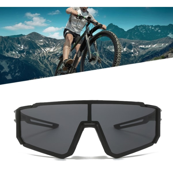 Utendørs sykkel solbriller svart innfatning grå film 1 stk