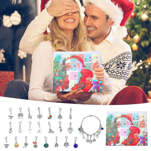 Julepyntkalender Gaveeske Sett DIY Perle Blind