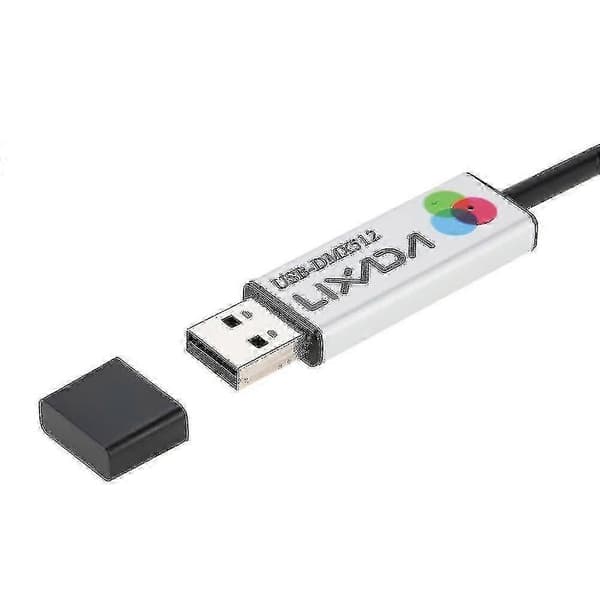 Lixada USB til DMX Interface Adapter - LED DMX512 Computer PC Scenebelysningscontroller Lysdæmper