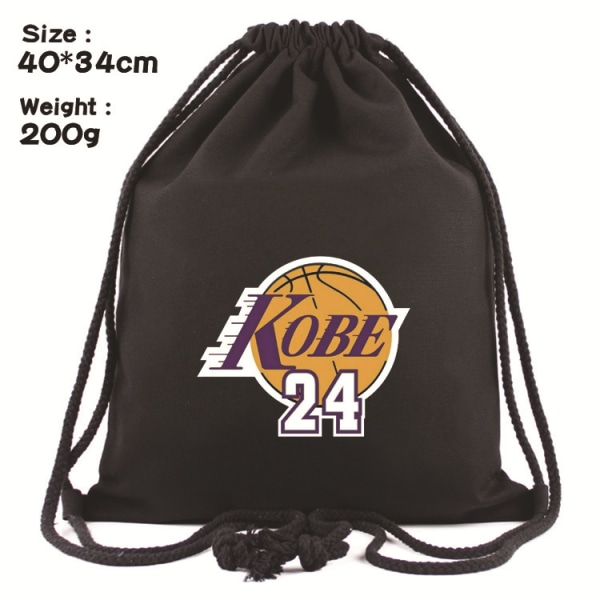 NBA-stjärnan Kobe Bryant perifer ryggsäck, ryggsäck med dragsko i canvas