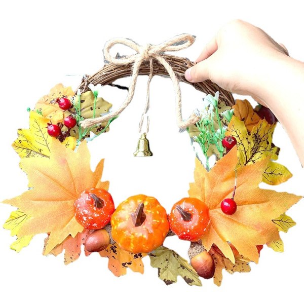 Høstkrans Gresskar Vinstokk Ring Ornament