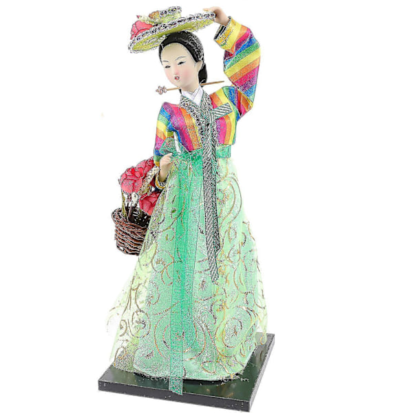 Tradisjonell Koreansk Hanbok Dukke Håndverk Hanbok Dukke Dekorasjon Koreansk Hanbok Dukke Figur Dekor