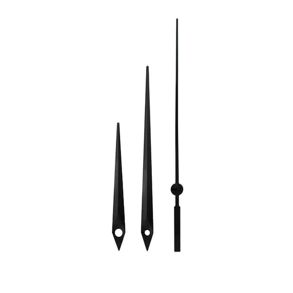 Silent Quartz Clock Movement with Black Hands - 18.5mm Shaft, 9.5mm Thread, DIY Clock Replacement