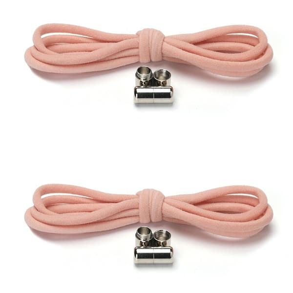 Elastiske & Knyttefri Snørebånd - 2 Par Pink