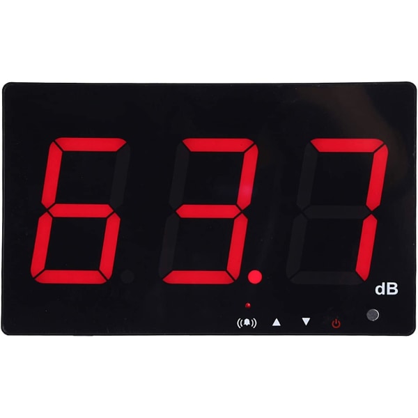 Professionel lydniveaumåler Bærbar digital LCD-decibelmåler med indstillet alarmtærskel
