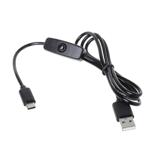 USB-kaapeli virtakytkimellä ON/OFF USB - Type-C -kaapeli USB-lampulle ja -tuulettimelle