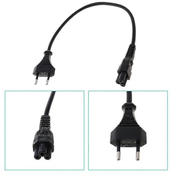 EU 2-Pin Hane till IEC 320 C5 Musse Pigg Strömadapterkabel för Notebook, 30cm Strömförsörjningskabel