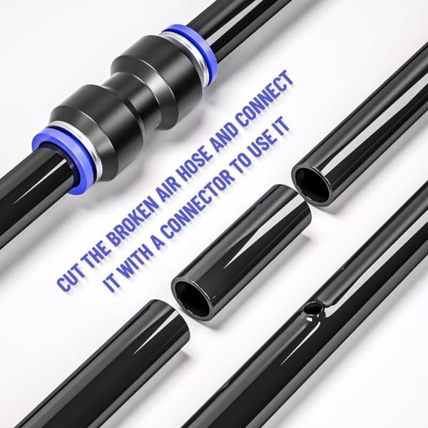 12 stk. 6 mm til 8 mm diameter pneumatisk reduktionsadapter, hurtig reduktionsfitting (PG6-8)