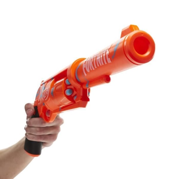 NERF - Fortnite - Blaster 6 -SH med Camo Pulse belægning - slagmekanisme - roterende tønde - 6 NERF pile - Elite