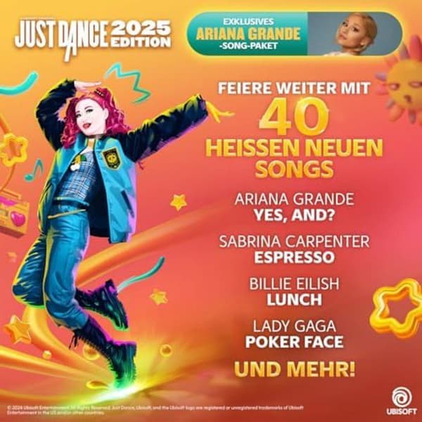 Videospil - Ubisoft - Just Dance 2025 Edition - 40 nye titler - Workout-tilstand - Downloadkode