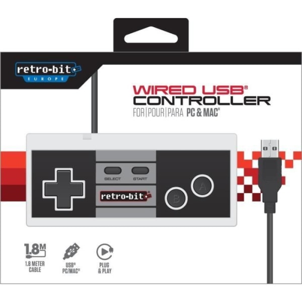 Retro-Bit NES USB Controller til PC Retro-Bit NES PC Controller