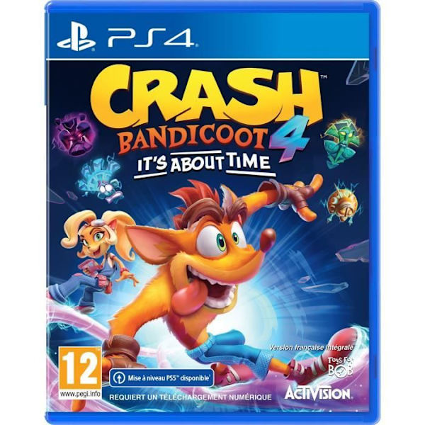 Crash Bandicoot 4: It's About Time PS4-spel (gratis uppgradering för PS5) Vit