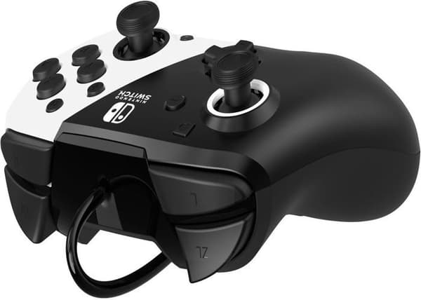 Pdp Faceoff Deluxe Wired Controller sort og hvid til Nintendo Switch Vit