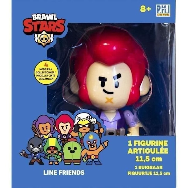 Brawl Stars® - 1 liikkuva figuuri 11,5 cm - Pakkaus #4 - Keräilyfiguurit - Videopelit - Lansay röd och lila