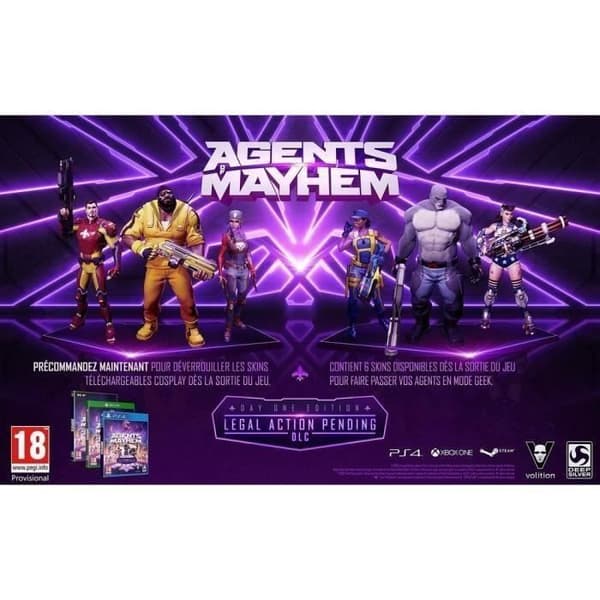 Agents Of Mayhem Day One Edition Spil PS4 Hvid