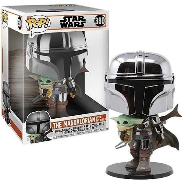 Funko Pop! StarWars:Mandalorian-10" Mand.W/Chrome Flerfärgad