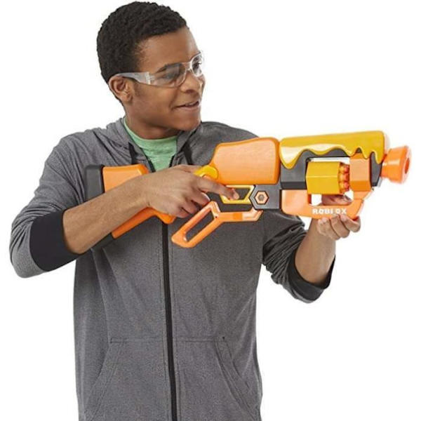 NERF-aseenheitin Roblox adoptoi minut! Mehiläiset! - HASBRO - Malli lapsille - 8 nuolta mukana orange och svart