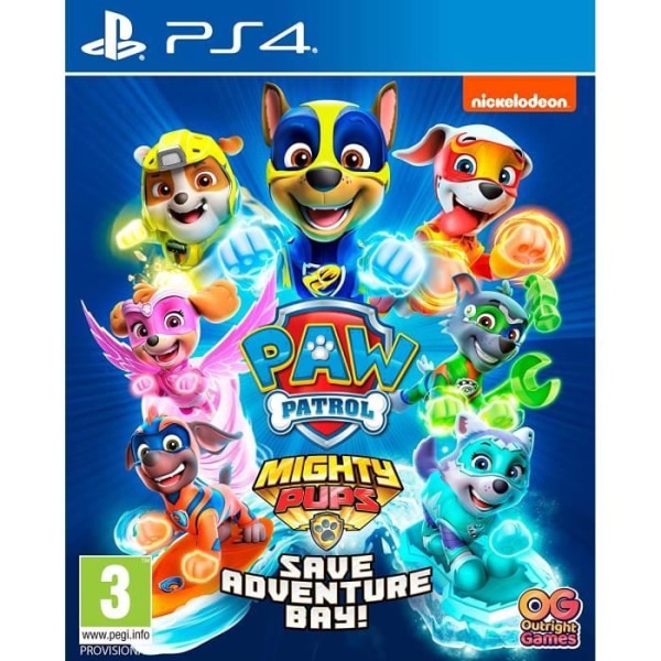 Videopeli - Paw Patrol - Mighty Pups Säästöseikkailu - PS4 - Seikkailu - 2 pelaajaa