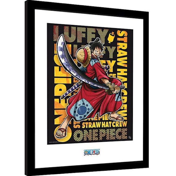 ONE PIECE - Inramat tryck "Luffy in Wano Artwork"