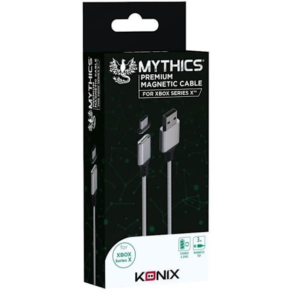 Magneettikaapeli - 3 m - KONIX - Xbox Series X - Valkoinen Vit