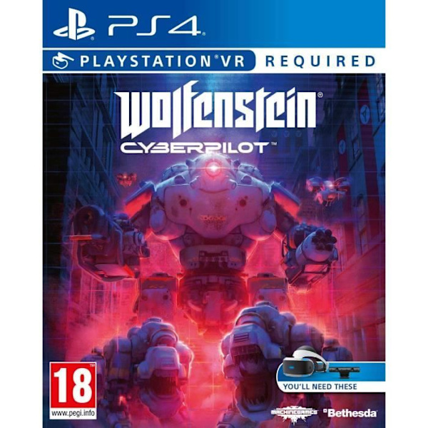 WOLFENSTEIN CYBERPILOT FPS Shooter til PS4 med Playstation VR-kompatibilitet - Ny Boxed-version