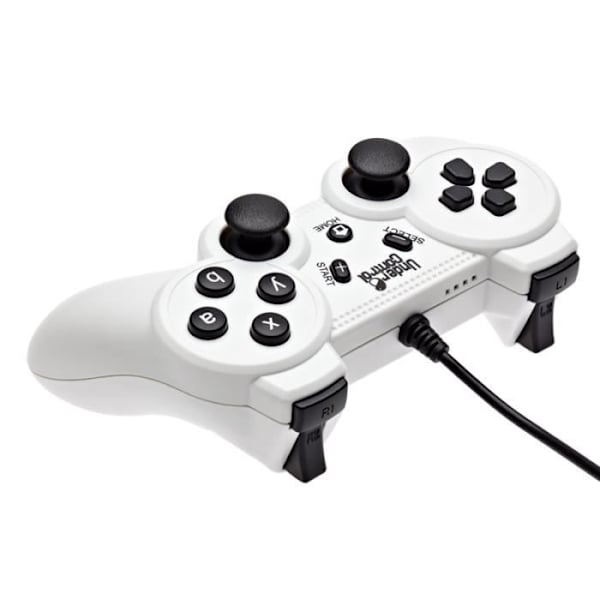 Valkoinen langallinen asiantuntijaohjain, joka on yhteensopiva Wii/WiiU:n kanssa