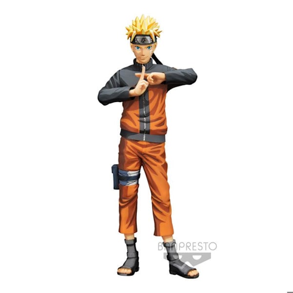 Figurine - Banpresto - Uzumaki Naruto - Orange Farve - 27 cm - Realistisk og Dynamisk Färg